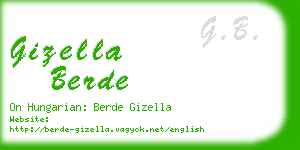 gizella berde business card